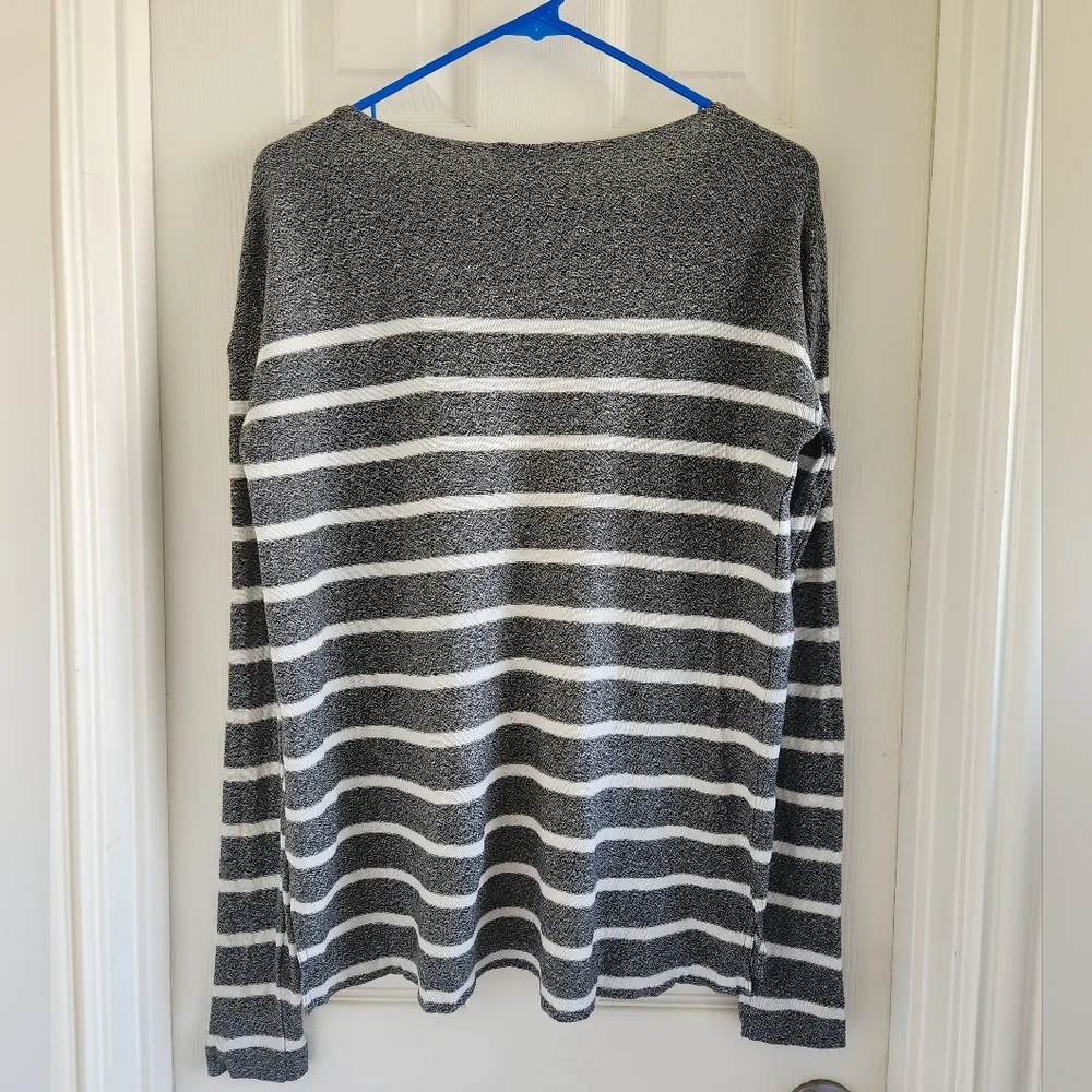 J Crew Womens Size XS Oversized Striped Long‎ Sleeve Pullover Knit Sweater